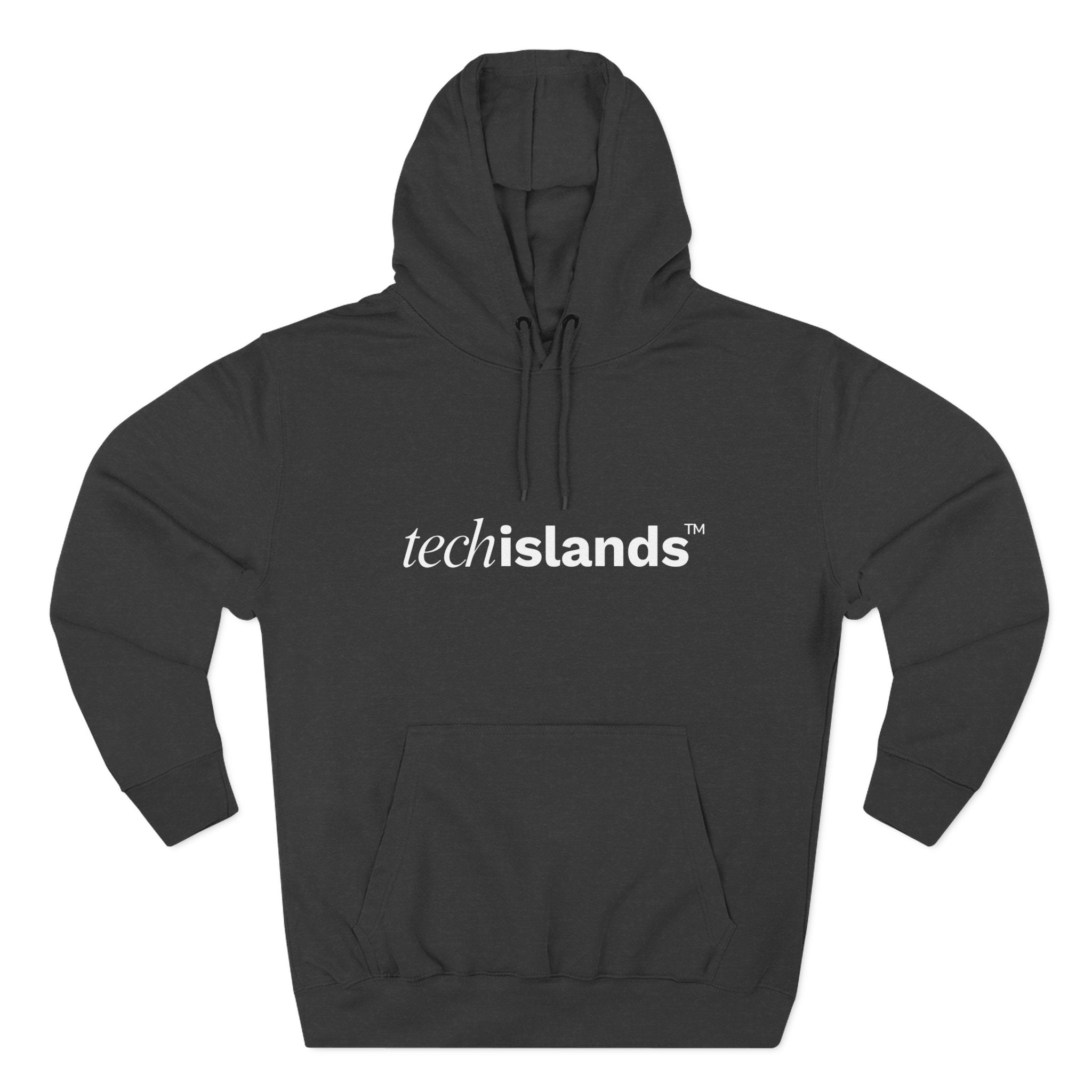 Tech Islands Logo - Fleece Hoodie - white print