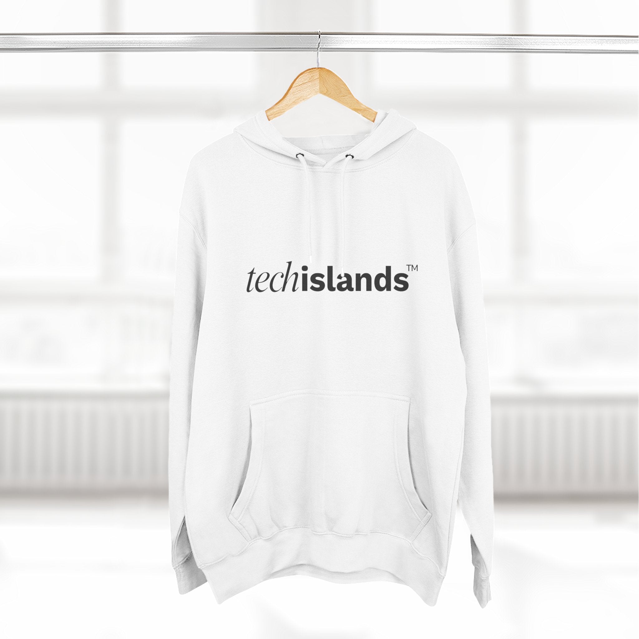 Tech Islands Logo - Fleece Hoodie - black print