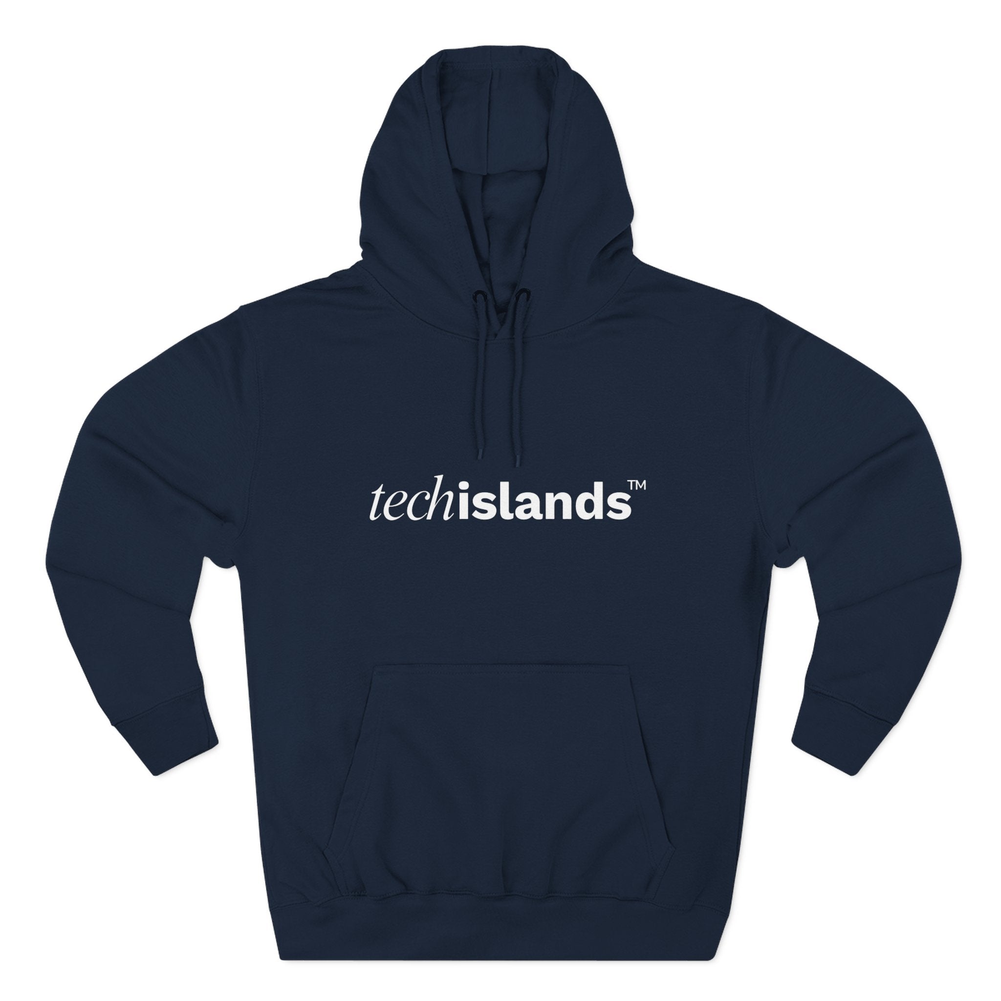 Tech Islands Logo - Fleece Hoodie - white print