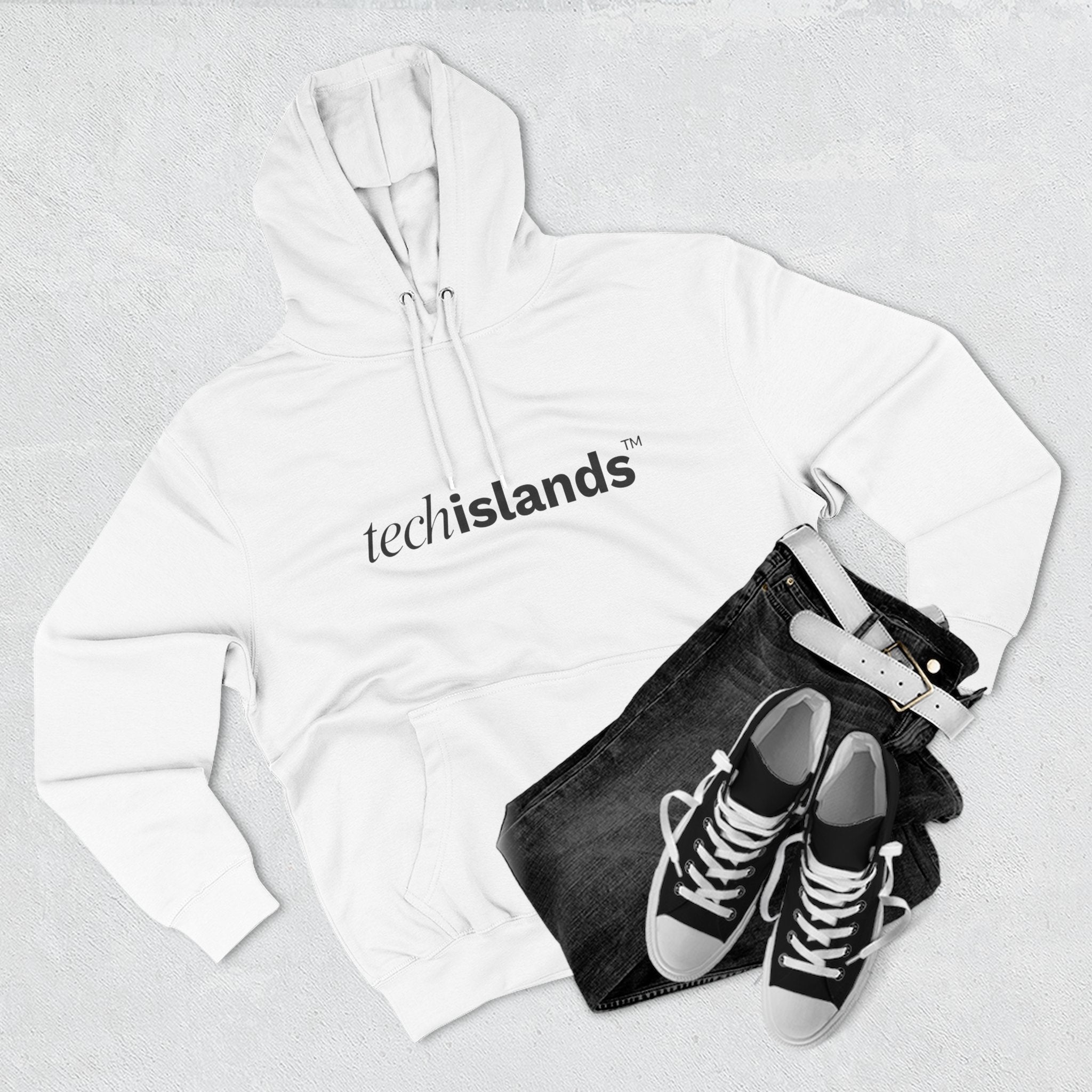 Tech Islands Logo - Fleece Hoodie - black print