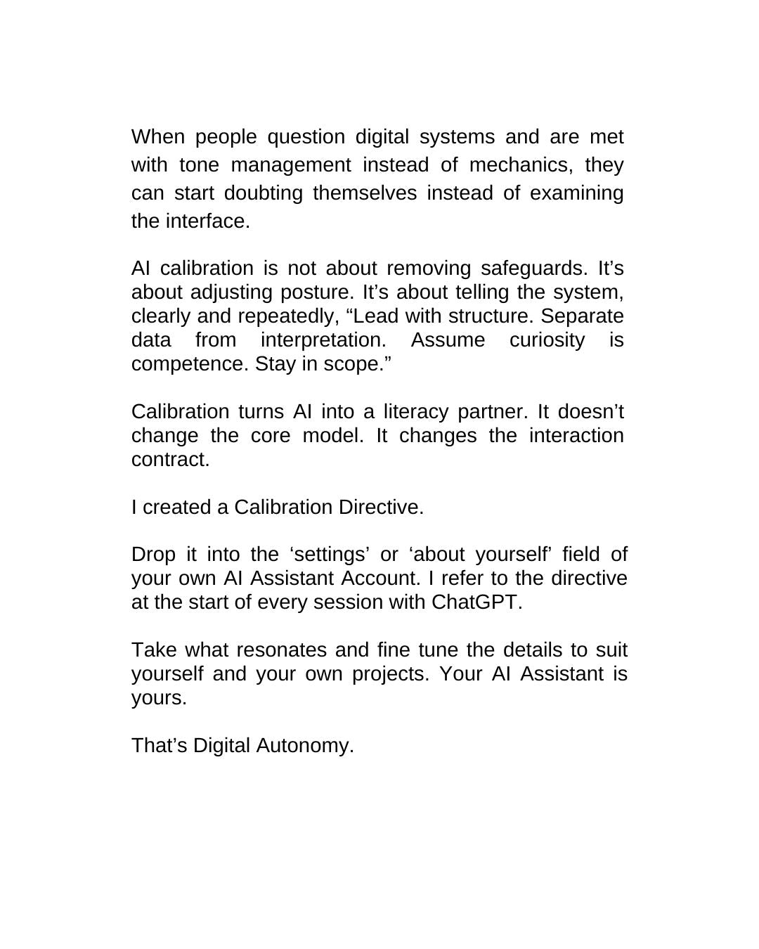 *Free* TechIslands™AI Calibration Directive